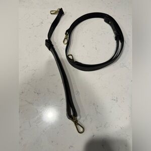 Black leather Madewell replacement purse straps